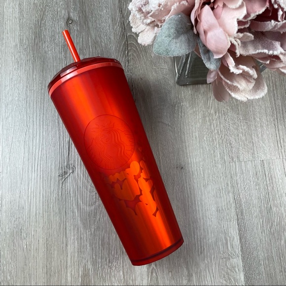 Starbucks Matte Red Heart Soft Touch Kaleidoscope Dome Valentine Tumbler - Picture 3 of 6